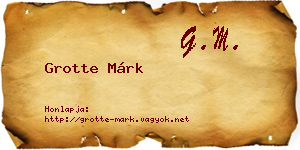 Grotte Márk névjegykártya